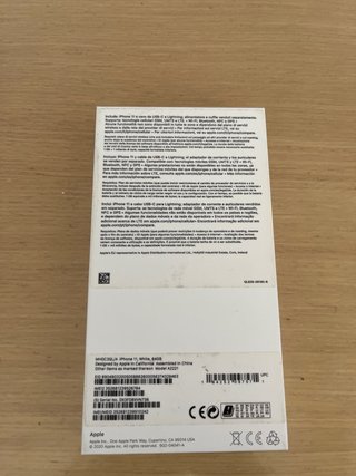 Caja iPhone 11 Blanca