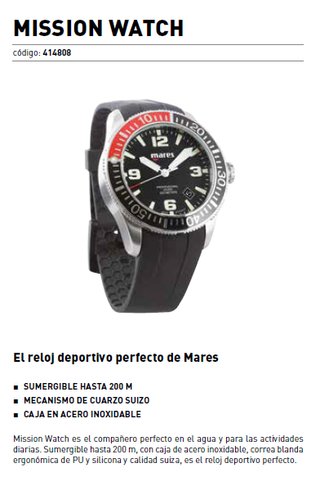 Reloj Mares 414908 – 200 m – Acero – Swiss Quartz