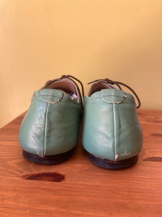 Zapatos vintage verdes, talla 38.