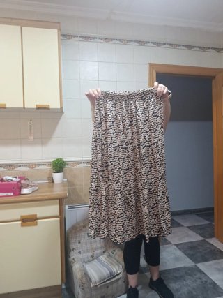 Falda larga estampada XL