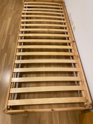 Cama apilable pino 80x200 con 2 colchones