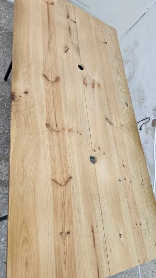 Mesa de trabajo madera y metal