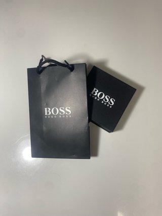 Pulsera Hugo Boss Negra y Plateada