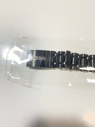 Pulsera Hugo Boss Negra y Plateada