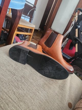 Botas de cuero marrones para hombre