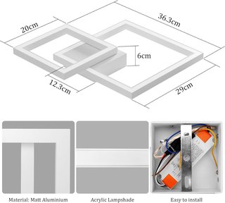 Lampada da soffitto LED regolabile Klighten, moderna