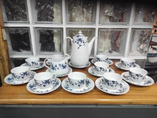 Juego de café Bidasoa azul y blanco
