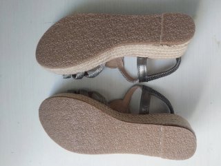 Sandalias Amarpies Plata y Dorada Talla 39