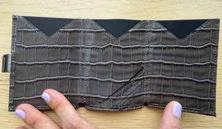 Cartera Exentri Piel Gris Hombre