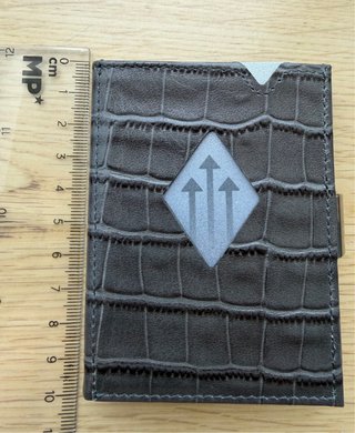 Cartera Exentri Piel Gris Hombre