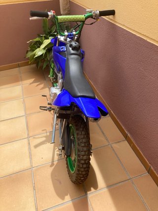 Pit Bike 125cc Azul y Verde Arranque eléctrico