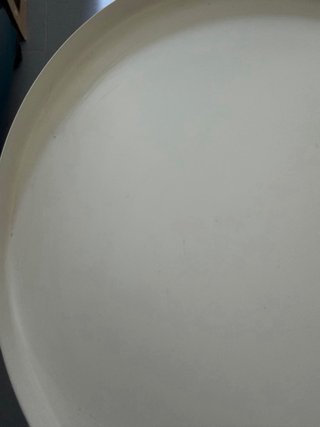 Mesa auxiliar redonda blanca IKEA