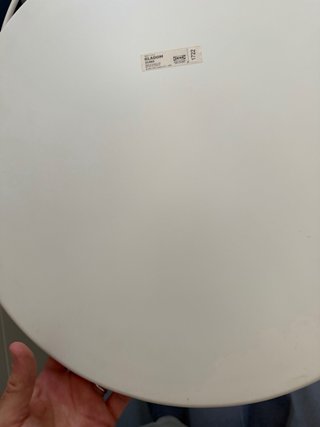 Mesa auxiliar redonda blanca IKEA