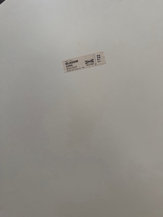 Mesa auxiliar redonda blanca IKEA