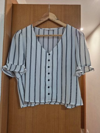 Conjunto jeans Olivia + blusa Mango