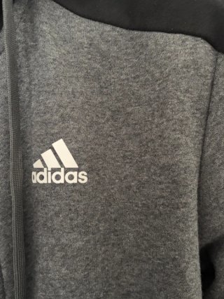 Felpa Adidas con cappuccio grigio antracite