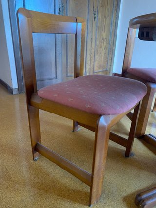 Mesa redonda de 90 extensible y 4 sillas de madera