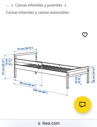 Cama infantil IKEA con colchón sin usar
