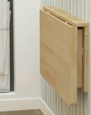 Escritorio plegable de madera para pared