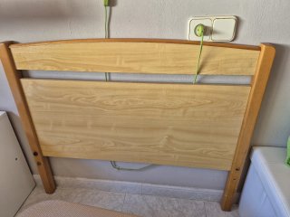 Estructura cama 90x200 beige + regalo de cabecero