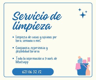 Limpieza se casas, parcelas, oficinas y bares.