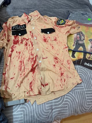 Disfraz Policía Zombie Camisa Talla Única