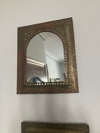 2 Specchi Vintage in Ottone Marocchino