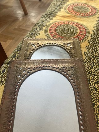 2 Specchi Vintage in Ottone Marocchino
