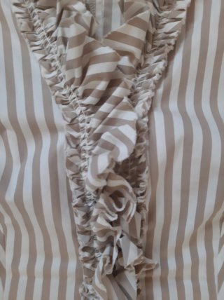 Conjunto Mango Rayas Top Volantes Falda