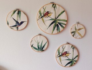 5 Bastidores de Madera con Tela