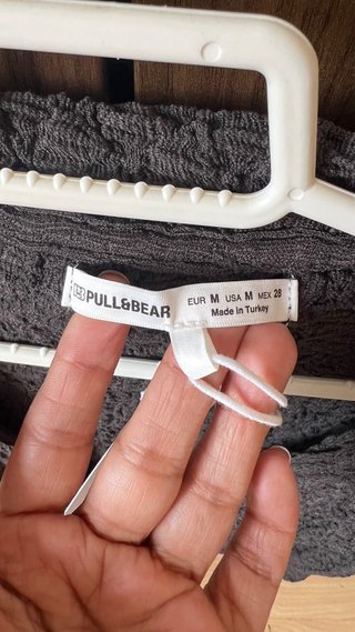 Pull&Bear Top Abierto Gris M