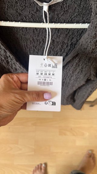 Pull&Bear Top Abierto Gris M