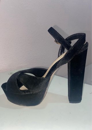 Sandalias de tacón negras plataforma