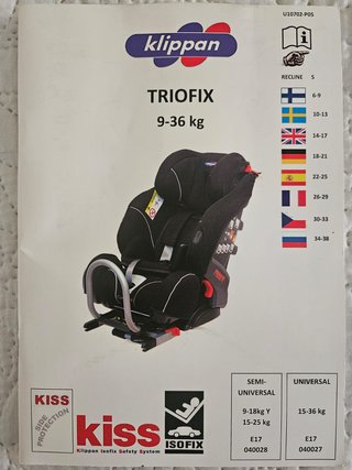 Silla coche Klippan Isofix