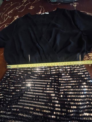 Mini abito con gonna glitterata