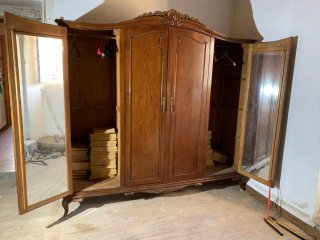 Mueble tocador madera con espejo