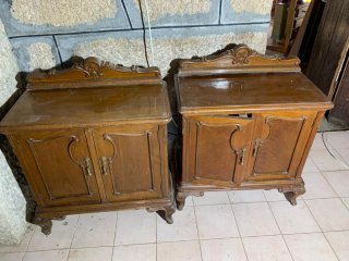 Mueble tocador madera con espejo