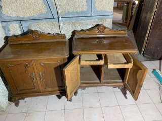 Mueble tocador madera con espejo