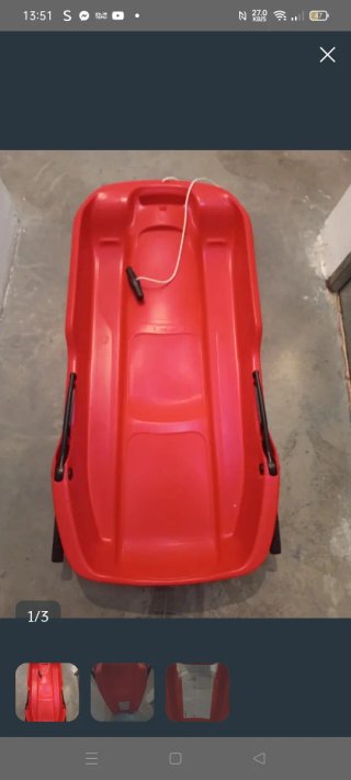 Trineo Decathlon Rojo