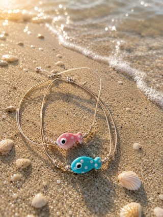 Bracciale con pesciolini colorati