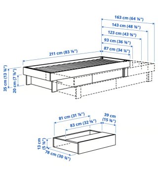 Cama extensible con 2 colchones