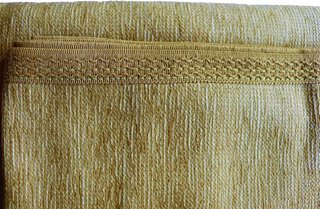 Falda mesa camilla rectangular chenilla crudo