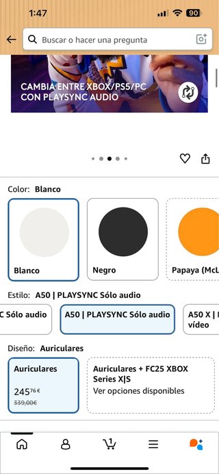 Logitech G Astro A50 Lightspeed Blancos