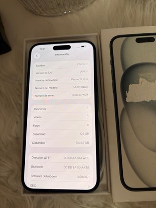 iPhone 15 Plus 128GB Negro