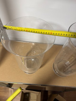 Par de  jarrones cristal para velas