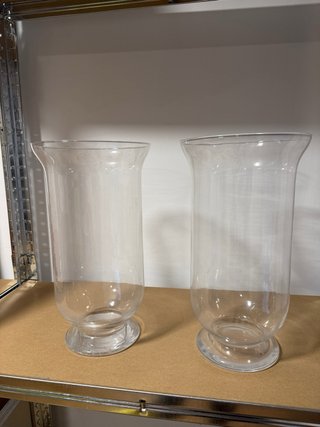 Par de  jarrones cristal para velas