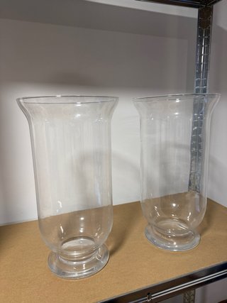Par de  jarrones cristal para velas