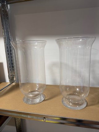 Par de  jarrones cristal para velas