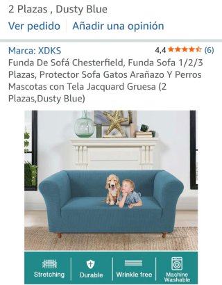 Fodera per divano Chesterfield 2 posti blu
