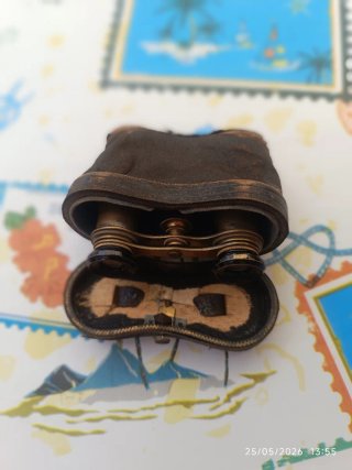 Prismáticos antiguos con estuche